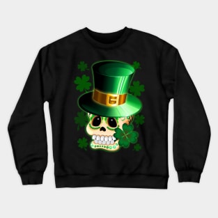 St Patrick Skull Cartoon Crewneck Sweatshirt